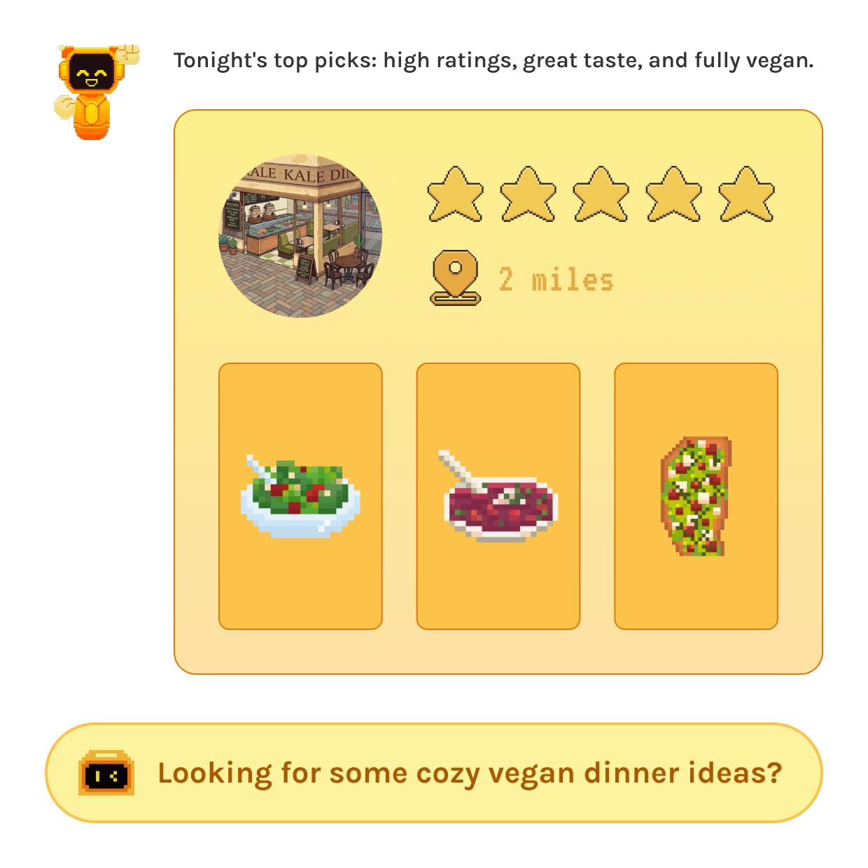 Bytey AI result for: Vegan dinner options